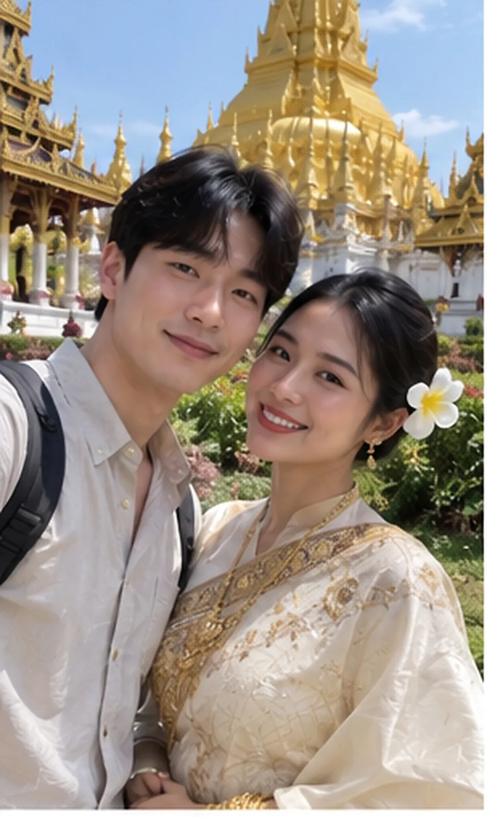 부산 라오스 국제결혼 탓루앙 커플 이미지