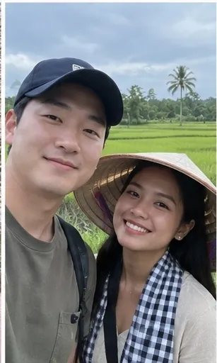 대구 베트남 국제결혼 논밭 커플 이미지